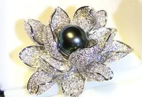 silver shell Pearl SHANICE серебро и золото Цвет Свадебные ювелирные изделия уникальный, со стразами цветок Жемчуг дизайн микро кубический циркон CZ Брошь булавка высокое качество - Окраска металла: silver shell Pearl