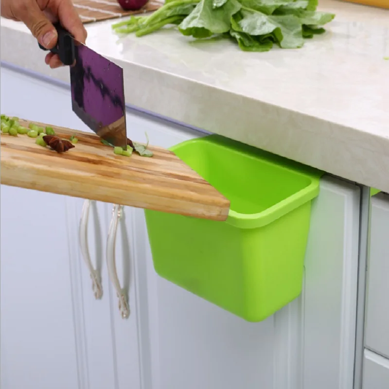 Multicolor creative hanging multifunctional Household Desktop Storage barrel trash can storage box kitchen Cupboard Waste Bin | Дом и сад