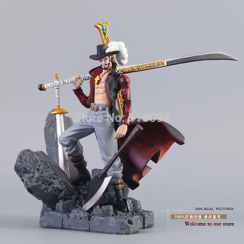 Аниме one piece Dracule Mihawk ПВХ фигурка коллекционная игрушка " 15 см