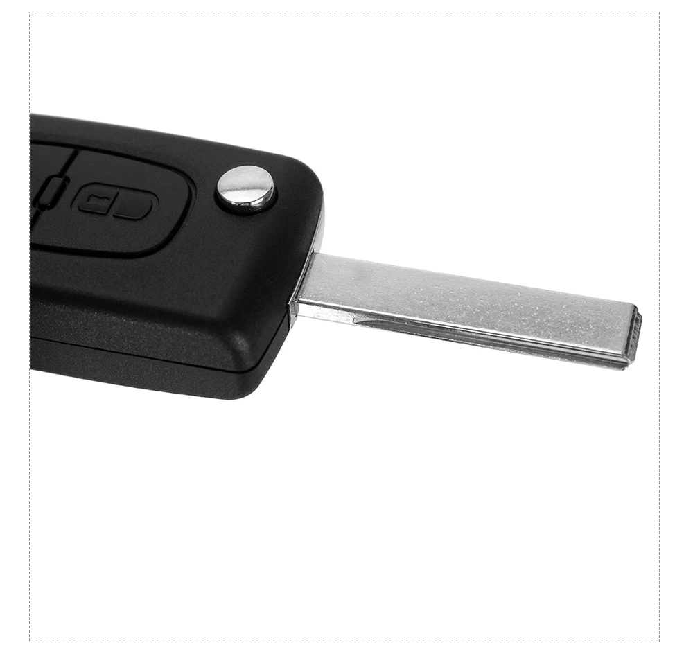 DANDKEY HU83 CE536 2B флип ключ чехол в виде ракушки для peugeot 107 207 307 307S 308 407 607 для Citroen C2 C3 C4 C5 C6 C8 Xsara