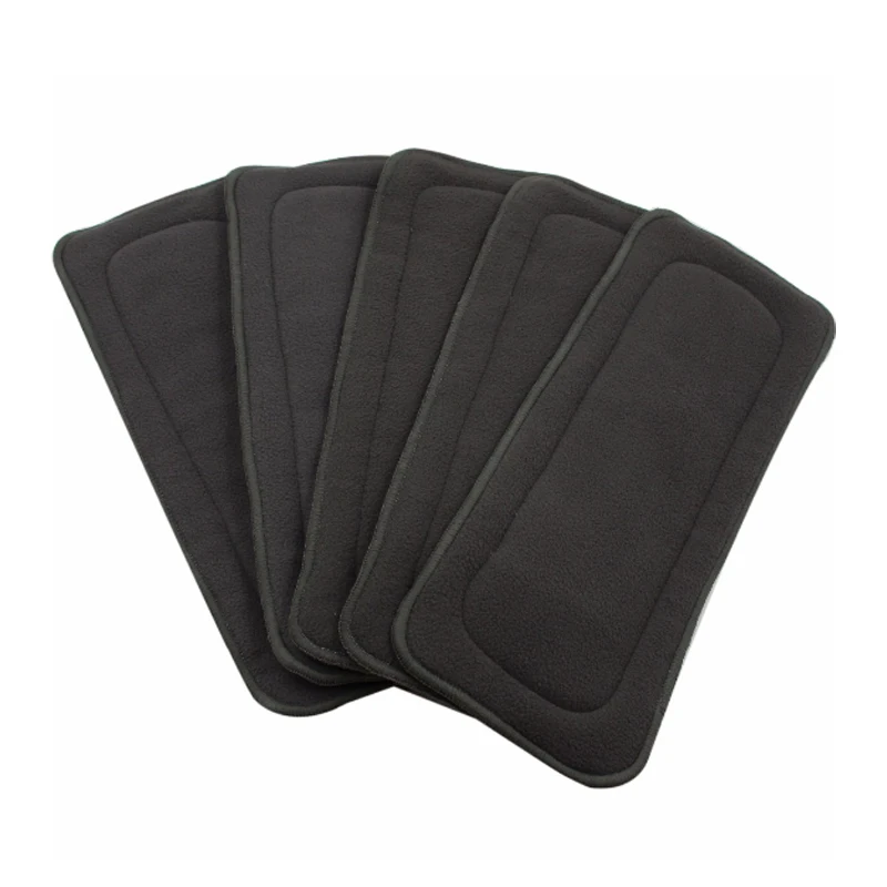 5 шт./компл. тканевые подгузники Детские многоразовые бамбуковые угольный