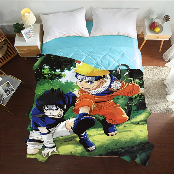 style1 3D Аниме летние одеяла Твин один королевские одеяла мультфильм покрывало детей и взрослых высокое качество одеяло Наруто мягкие одеяла - Цвет: style1