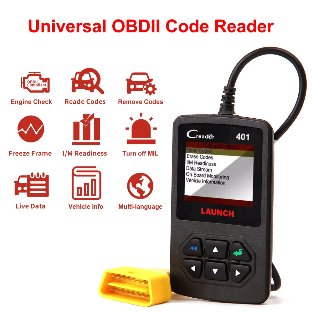 Launch X431 Creader 401 OBD OBD2 сканер автомобильный диагностический инструмент для
