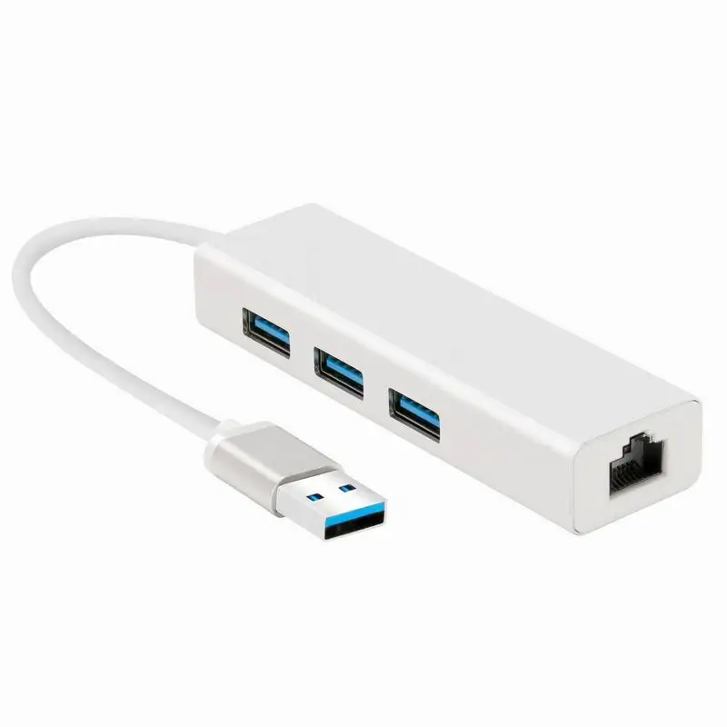 Сетевой адаптер с 3 портами USB 0 гигабитный Ethernet Lan RJ45 хаб для 1000 Мбит/с Mac ПК USB3.0
