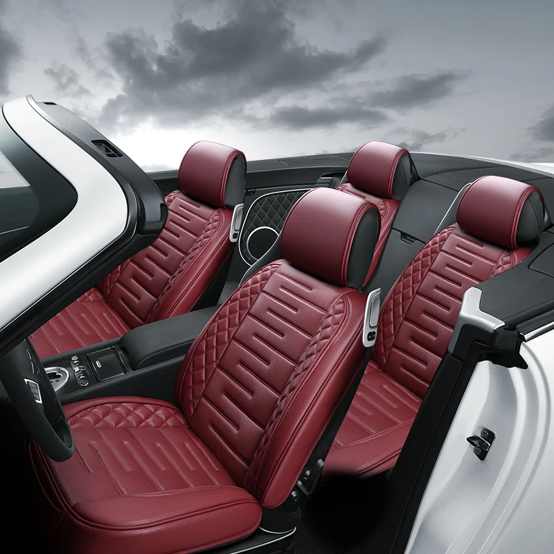 Высококачественная эко кожа чехол для автомобильного сиденья универсальные