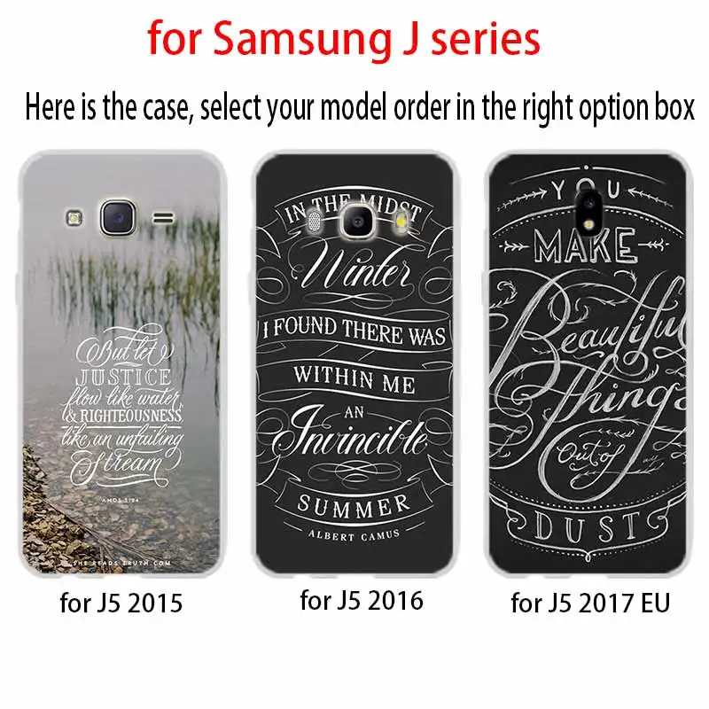 Телефон для Samsung Galaxy J6 J4 Plus J8 J3 J7 2018 J5 j7 2017 2016 j6 Prime чехол Библейский стих Иисус