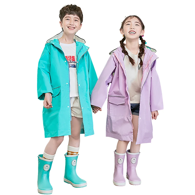 

NEW Kids Very Thick Rain Coat Outdoor Waterproof Raincoat Children Windproof Poncho Boys Girls Middle School Student Rainwear