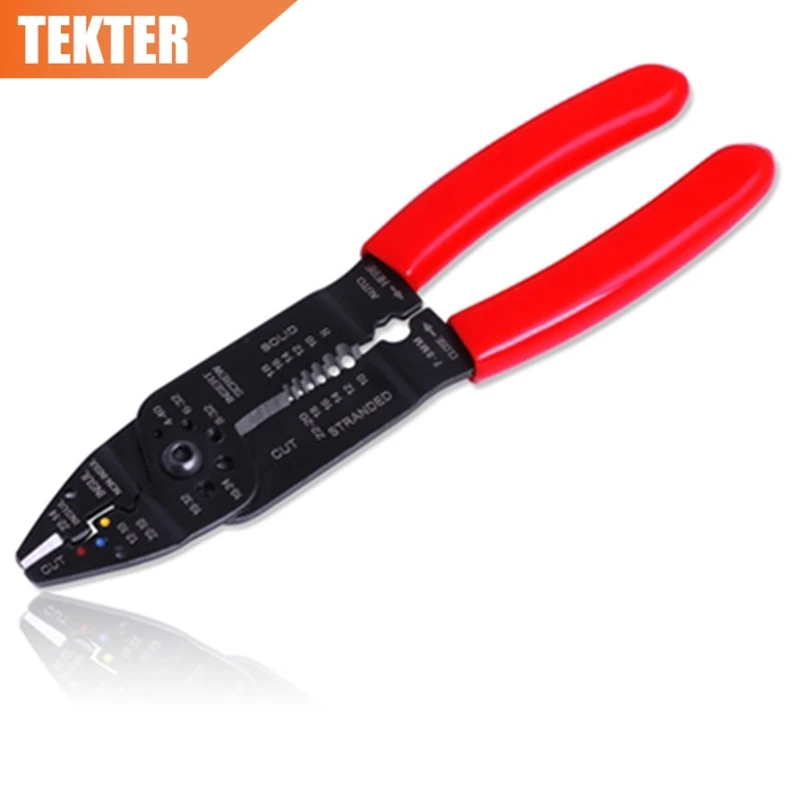 Фото TEKTER электрические обжимной инструмент кабель Резак для зачистки проводов TEKTER электрические обжимной инструмент кабель Резак для зачистки проводов