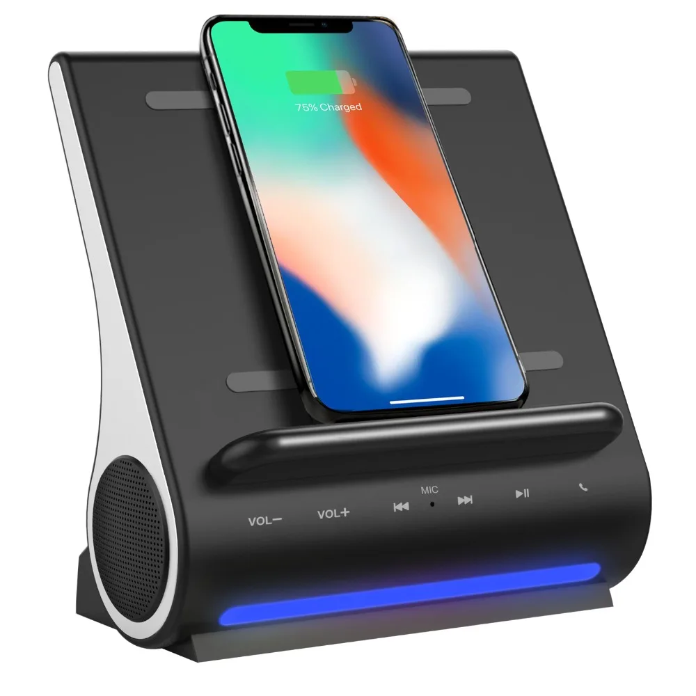 Док станция стерео Bluetooth Динамик светодио дный сабвуфер с Ци Беспроводной