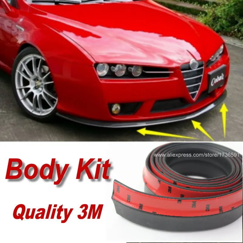 Автомобильный бампер для губ Alfa Romeo Mito 147 156 159 166 Giulietta Spider GT Alfetta Berlina спойлер бампер дефлектор Резиновая полоса