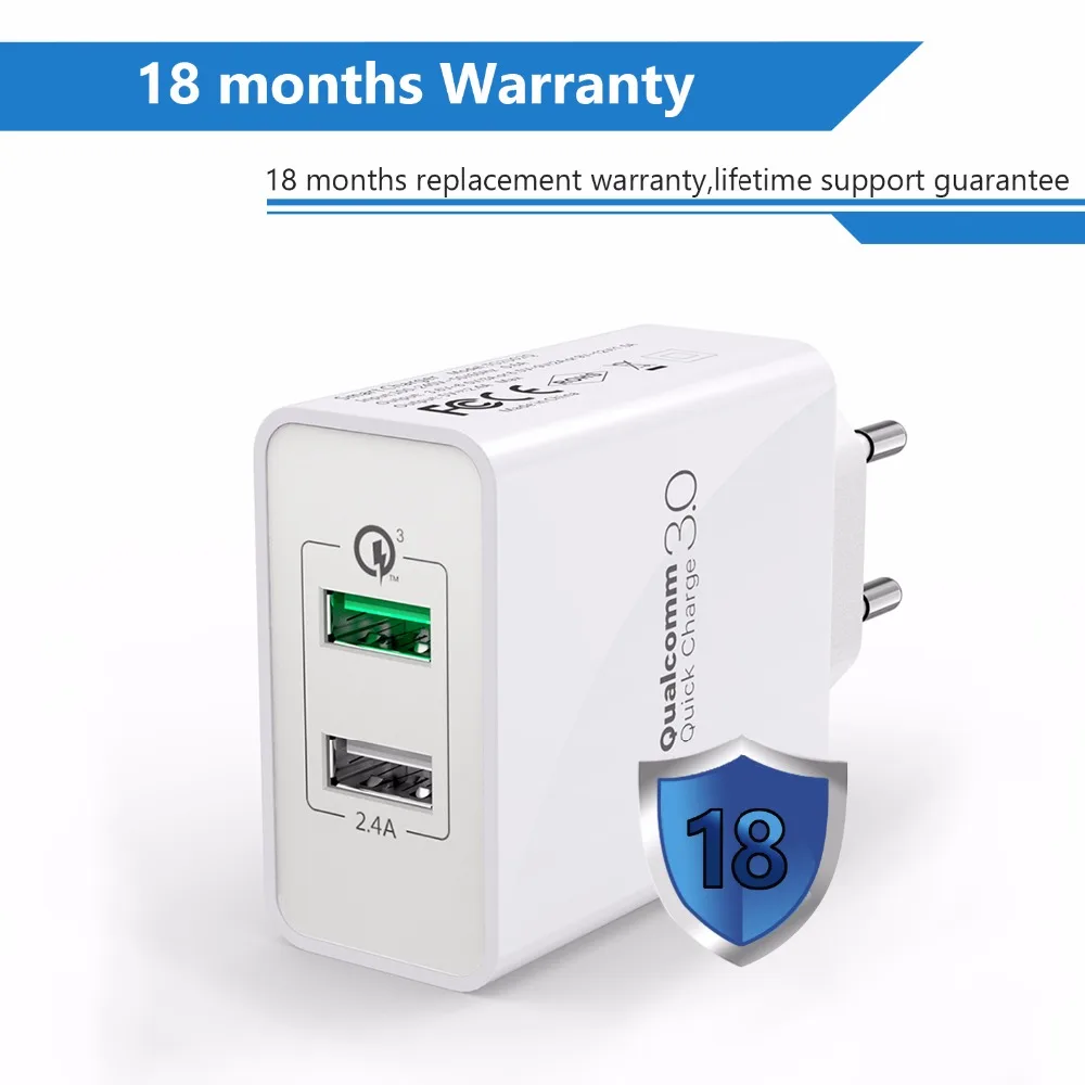 Сетевое зарядное устройство TIEGEM 30 Вт Quick Charge 3 0 USB адаптер вилка стандарта ЕС и США