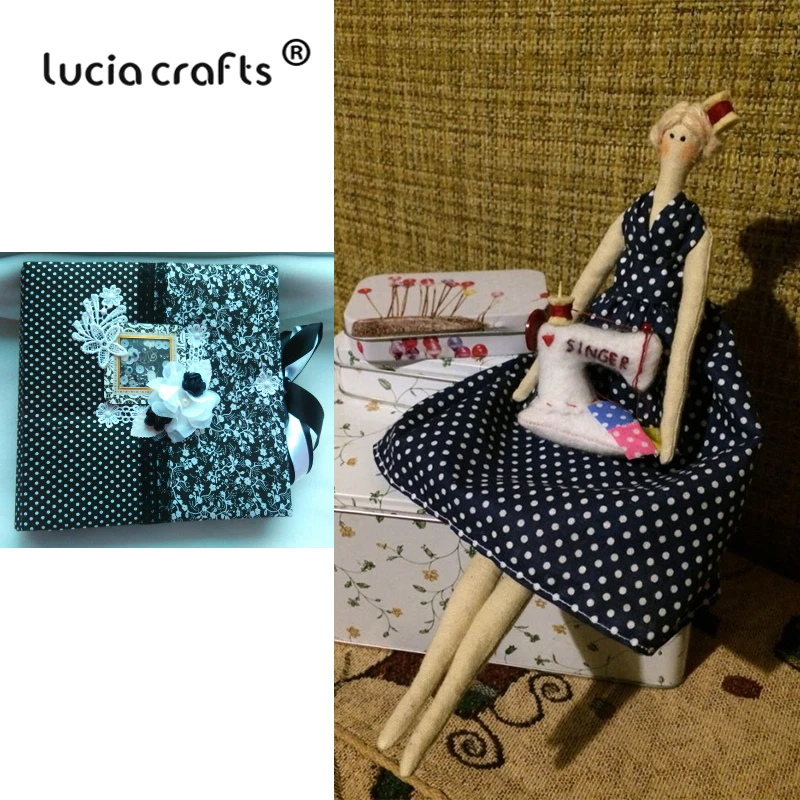 Lucia crafts 1pce/лот черная хлопковая Лоскутная Ткань для DIY лоскутное шитье Tilda Doll текстильная ткань 50x50 см H0908