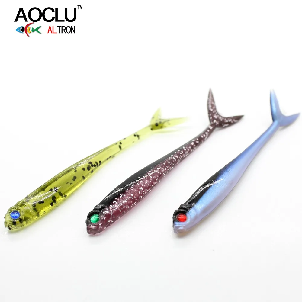 AOCLU рыболовная приманка с разрезом 7 5 см 1 г 10 шт./лот искусственная Мягкая