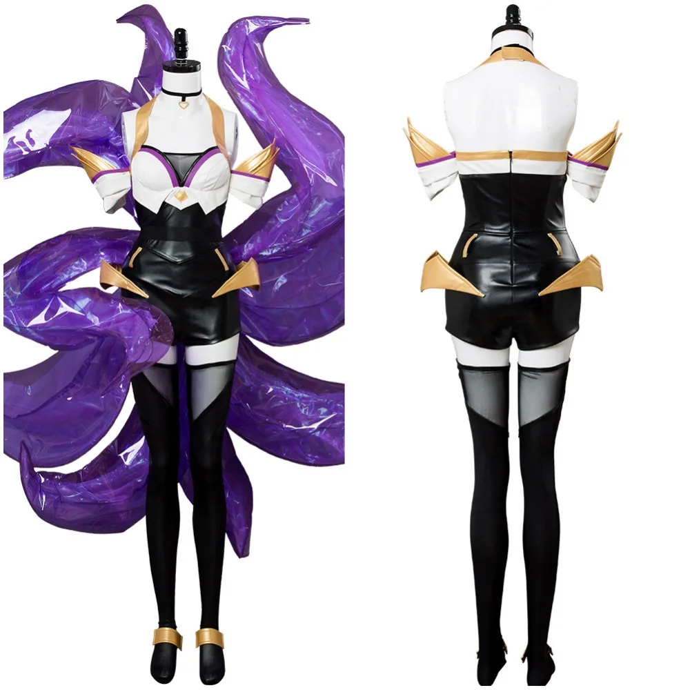 

KDA Cosplay Costume K/DA Ahri Cosplay Costume Game Nine-Tailed Fox Ahri K/DA Outfit LOL KDA Group Women Costume Halloween