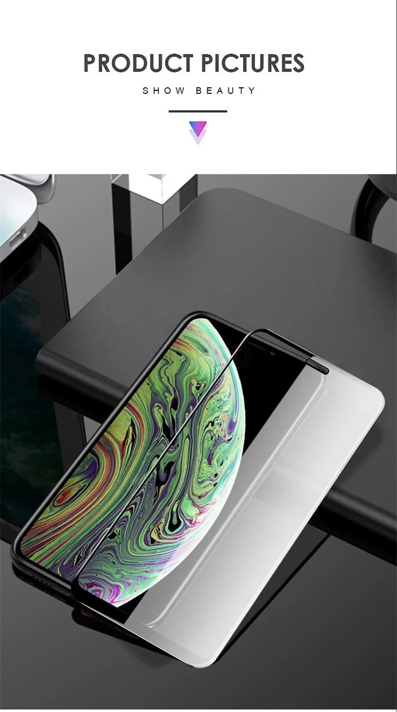 6D Полное покрытие экрана протектор для iPhone 7 8 XS XR XS 11 Pro MAX 6 s 6S Plus закаленное стекло для iPhone X защитная стеклянная пленка