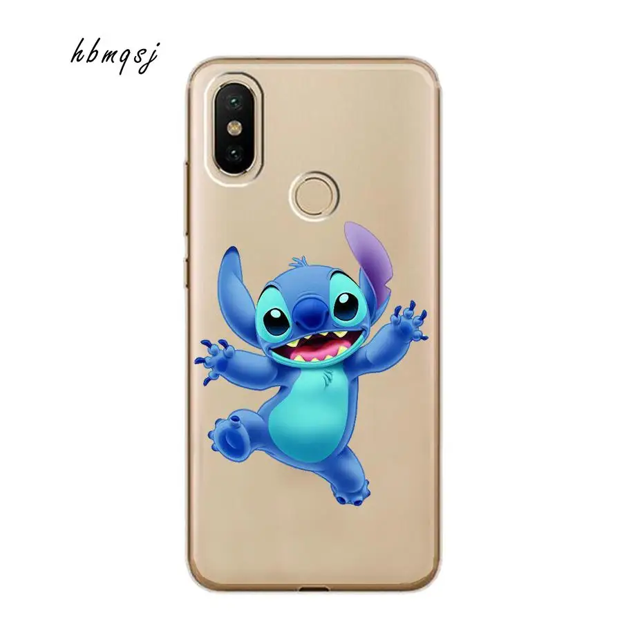 Cute for xiaomi redmi 4x 4a 5plus 6 6a 6pro a2 lite note 5 5pro case silicone soft cartoon funny stich cool phone back cover |