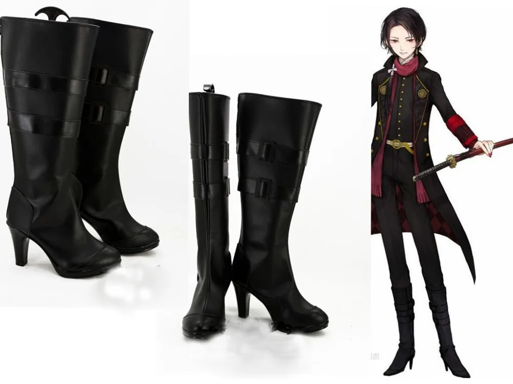 Аниме TouKenRanBu Kashuu Kiyomitsu сапоги для косплея обувь костюма на Хэллоуин по