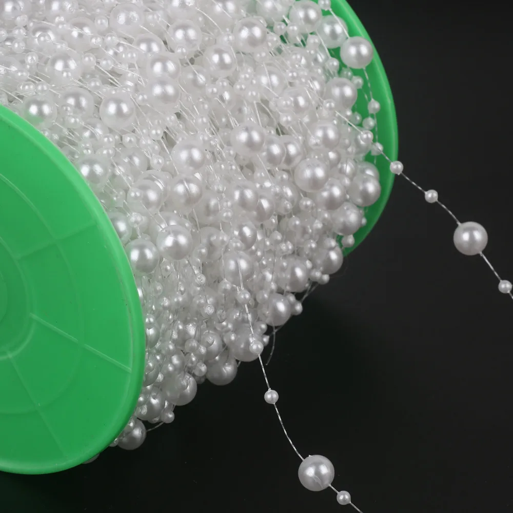 Рыболовная леска 5 метров цвета слоновой кости/белого искусственный жемчуг