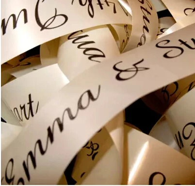 005 атласная кружевная лента с пользовательским принтом крупный рубчик 100