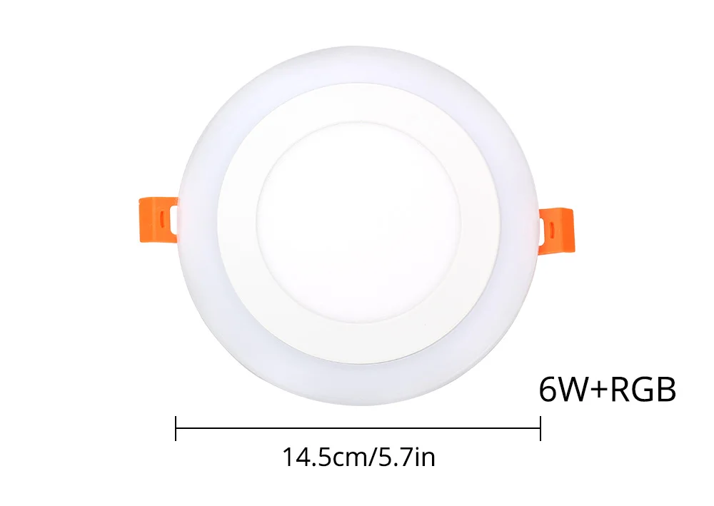 Ультра тонкий светодиодный RGB свет панели круглый светодиодный панель потолочный светильник светильники теплый белый/белый+ RGB с 24key пульт дистанционного управления