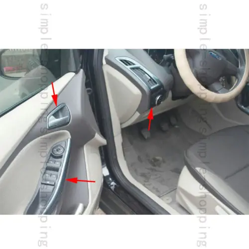 18 шт. цветная обложка из углеродного волокна для Ford Focus 2012|Хромирование| |