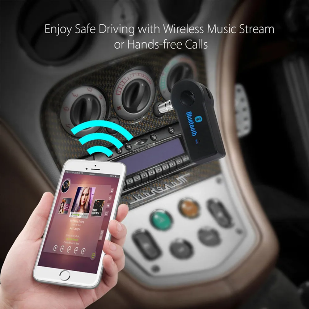 Bluetooth ресивер с разъемом Aux 3 5 мм мини автомобильный аудиоприемник MP3 музыка
