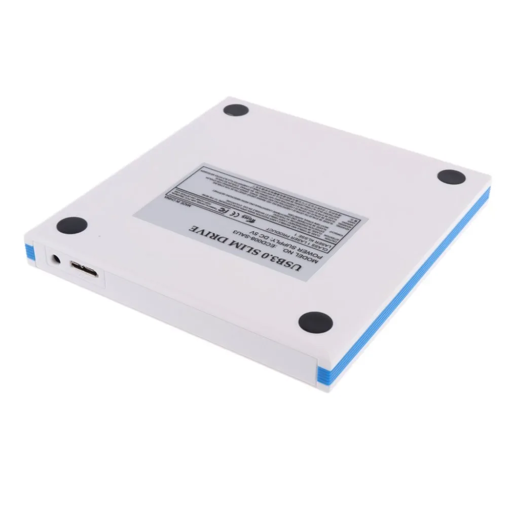 Белый внешний CD/DVD RW корпус USB 3 0 случае 12 7 мм SATA Оптический Дисковод чехол для