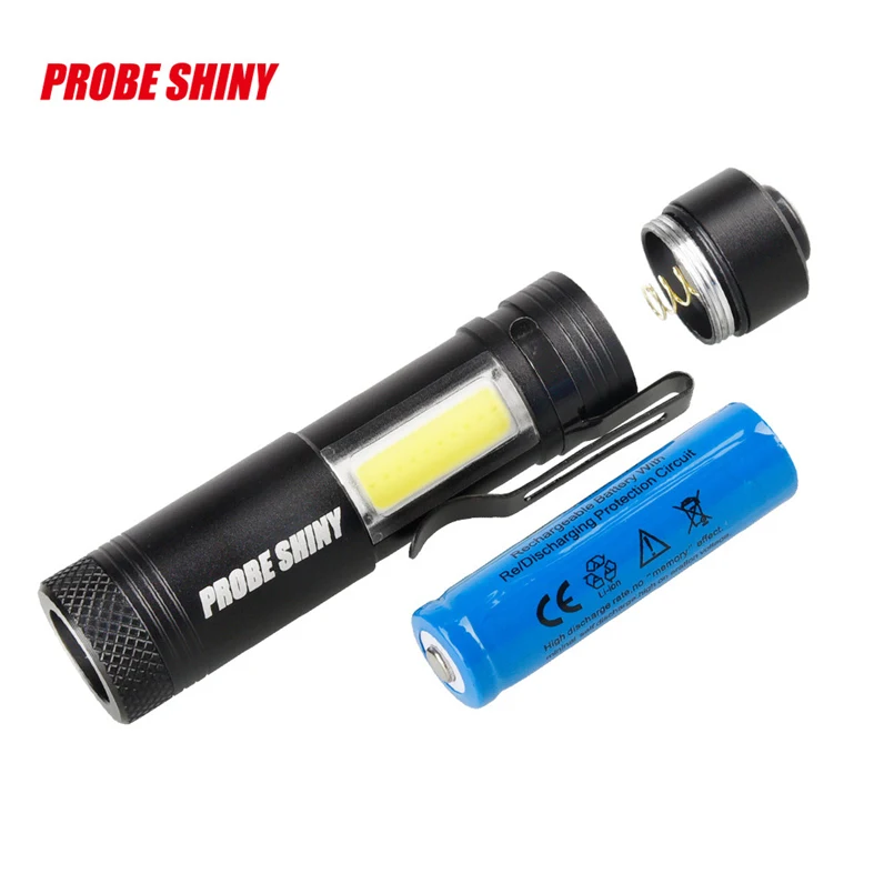 Супер яркий XM-L Q5 + COB LED 4 режима 3500Lm 14500 фонарик масштабируемый F #4O03 | Лампы и