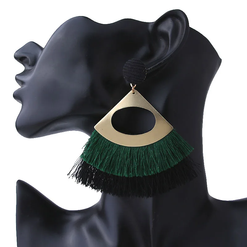 Женские серьги с кисточками Mling этнические массивные в богемном стиле модные