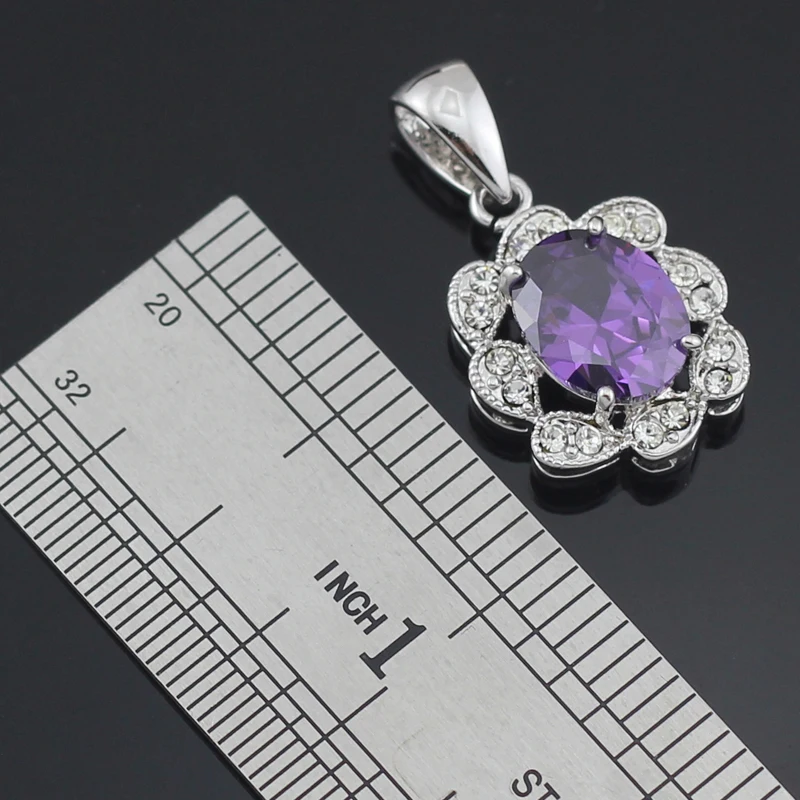 Nice Wedding Jewelry Sets Necklace Pendant Hoop Earring Ring Size 6 7 8 9 10 Party T010Z | Украшения и аксессуары