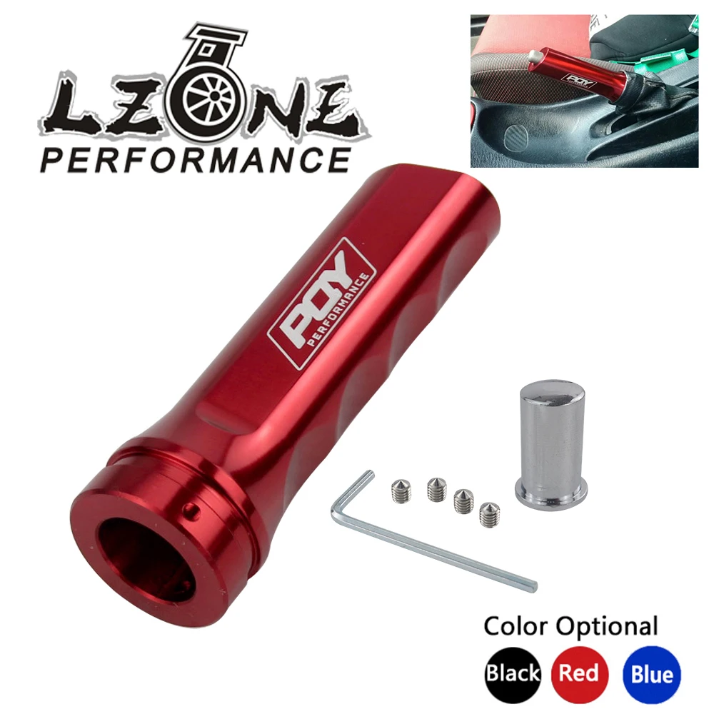 

LZONE-Универсальный Автомобильный Алюминиевый чехол для ручного тормоза, ручка ручного тормоза, Защитная крышка с наклейкой PQY HT-HBC11