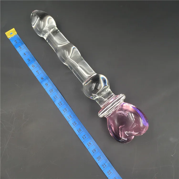 Unisex Heart-shaped Pull Ring Glass Dildo Anal Beads Male Prostate Massager Woman's G-spot Stimulator Adult Products Sex Shop | Красота и