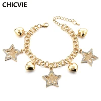 chicvie star shape snap buttons bracelet life tree charm bracelet bangle for women girl friendship chain bracelets sbr180094