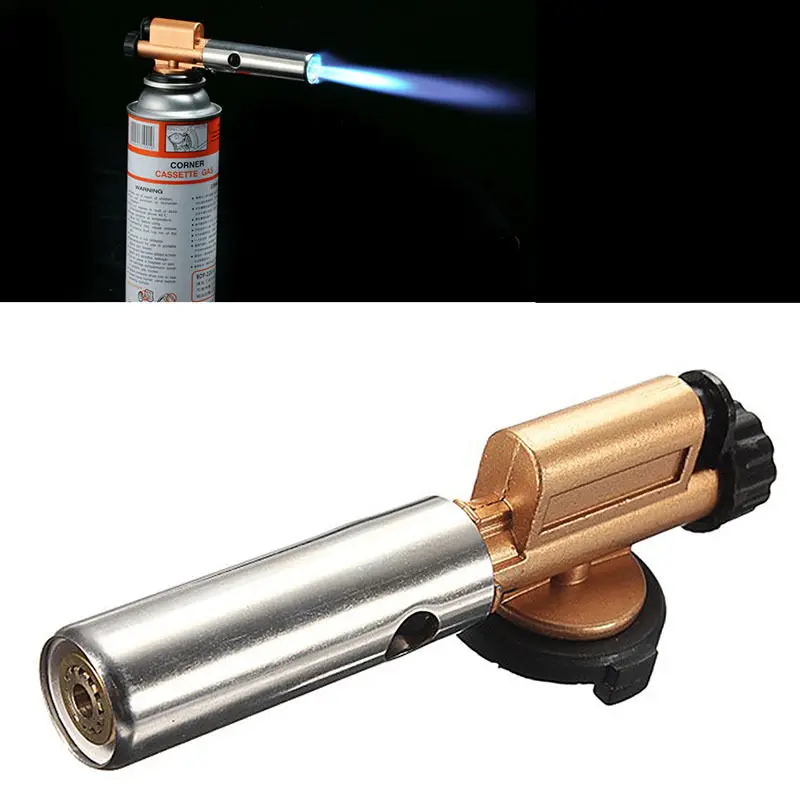 

WENXING Metal Electronic Ignition Flame Gun Welding Gas Torch Lighter Heating Butane Camping Hiking Torch Welding Equipment