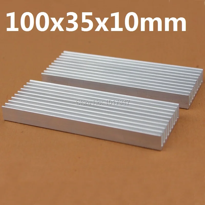 2 шт. в партии 100x35x10 мм алюминиевый радиатор для электроники компьютерное электрическое оборудование