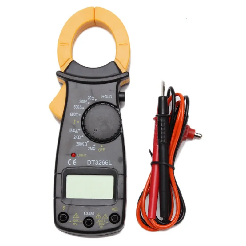 

DT3266L портативный мультиметр-зажим с 3-мя цифровыми ЖК-дисплеями