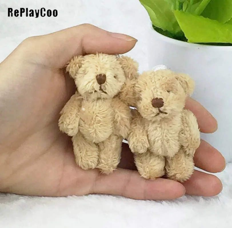 10 шт./лот Миниатюрный Плюшевый медведь мягкие игрушки маленький 6 5 см светло