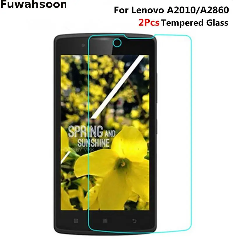 2 шт./лот Fuwahsoon закаленное Стекло для lenovo A2010 Экран протектор Оригинал 9 H защитной