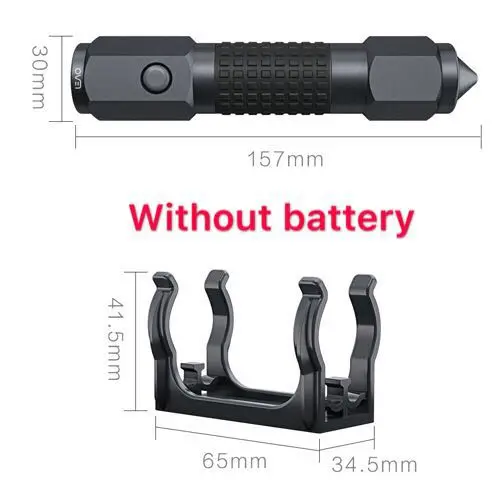 without battery xiaomi автомобильный защитный молоток фонарик 167 г Высокоуглеродистая сталь режущий нож вольфрамовый титановый сплав hamme безопасность партнер - Цвет: without battery