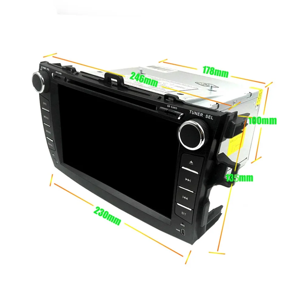 Бесплатная камера заднего вида 7 1 система 2 Din Toiyota DVD Android GPS навигация Bluetooth Corolla WiFi