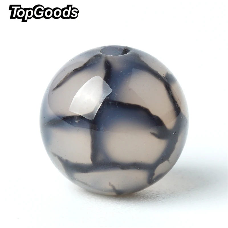 TopGoods бусины из натурального драгоценного камня серый Агат Свободные Подвески