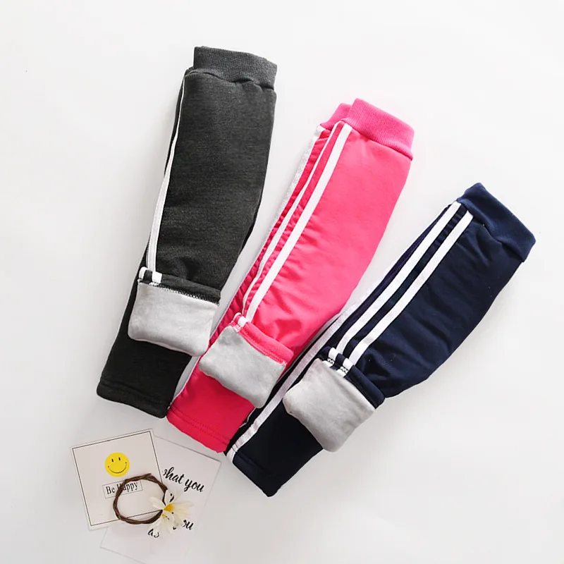 Детские зимние штаны для девочек толстые теплые леггинсы маленьких детские