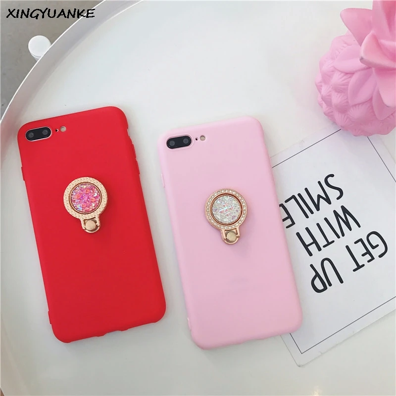XINGYUANKE 3D Glitter Ring Case For Meizu U10 Luxury Diamond Stand Cover U20 Soft Silicone Slim Capa |