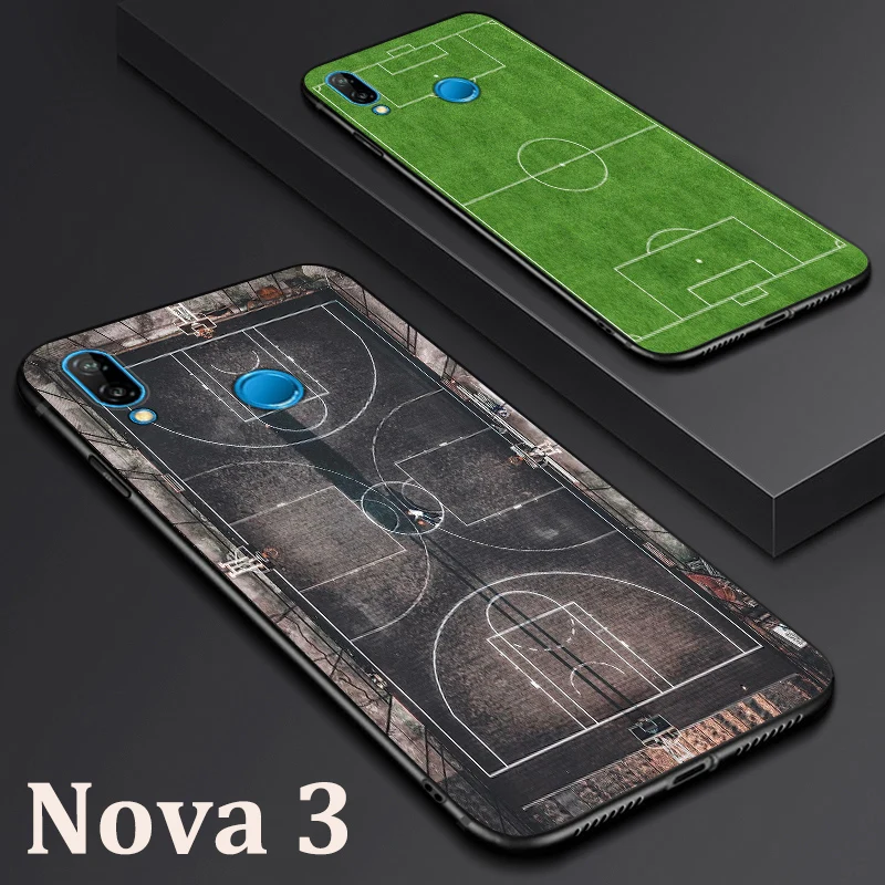 Баскетбольный футбол задняя крышка для Huawei Nova 3 чехол мягкие чехлы Nova3