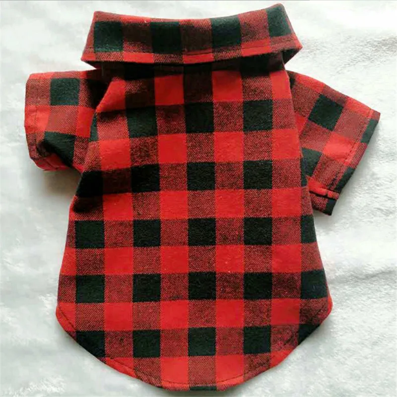 Одежда для собак клетчатая рубашка B457002Shawn|dog clothes|plaid dog clothesplaid shirt |