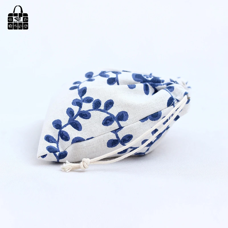 1 х Синяя Цветочная лоза 100% Хлопковая сумка дорожные аксессуары Одежда Нижнее