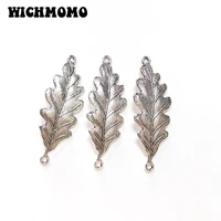 2021 new 5pieces 5118mm retro zinc alloy leaves connectors charms pendants for diy necklace jewelry accessories