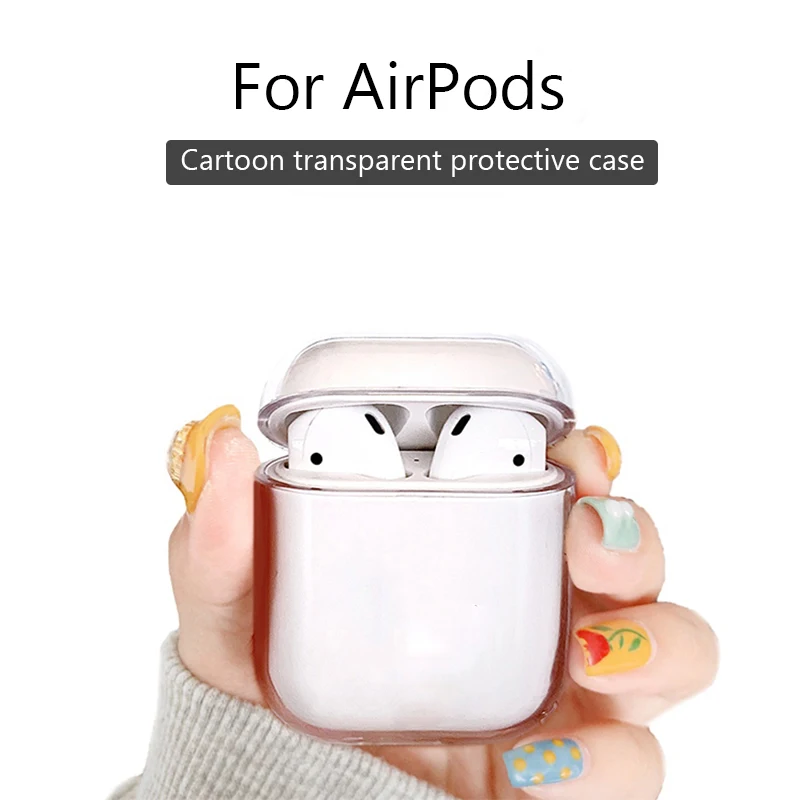 Чехол для AirPods прозрачный защитный чехол Bluetooth беспроводные наушники s Airpods 2