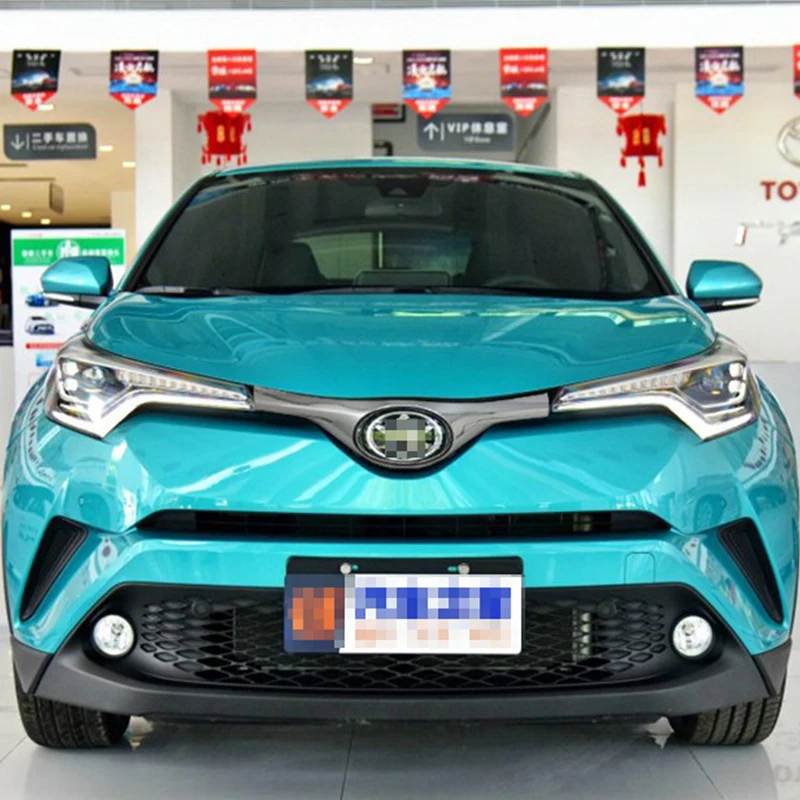 Chrome Carbon Fiber Style 1pcs Trim Front Hood Grill Outside Styling For Toyota C-HR CHR 2017 2018 2019 Accessories | Автомобили и