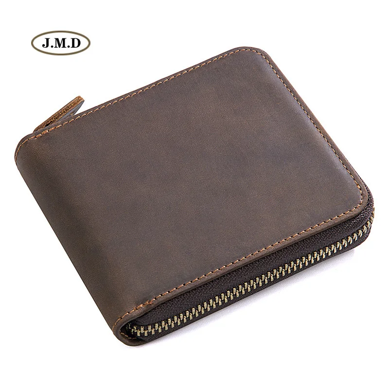 Augus Новое поступление натуральная кожа коричневый цвет модный кошелек ID